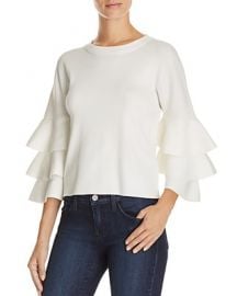 Endless Rose Tiered Sleeve Sweater in White at Bloomingdales